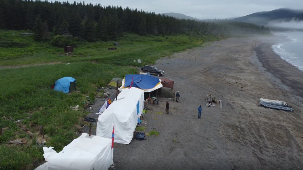 Вид на лагерь сверху